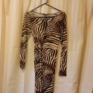 Women's long sleeve animal print dress size 4